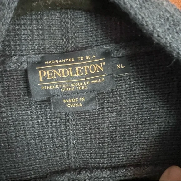 Pendleton Blue and Orange Patterned Cardigan - Picture 8 of 15